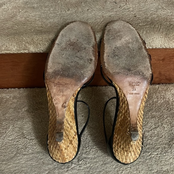 PRADA Women’s Sandals Prada Size 39 (U.S. Size 9) Good Condition (narrow width) - Picture 6 of 12